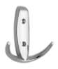 Afbeeldingen van Siro Kapstokhaak metaal - boorafstand 32mm/L 80mm/H 30mm/B 73mm - chroom glanzend 