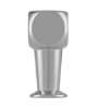 Afbeeldingen van Siro Meubelknop metaal - L 10mm/H 22mm/B 10mm chroom glanzend 