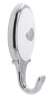 Afbeeldingen van Siro Kapstokhaak metaal - boorafstand 24mm/L 77mm/H 29mm/B 34mm chroom glanzend/wit 