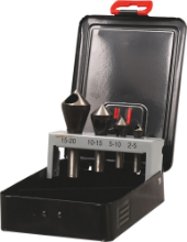 Afbeeldingen van Kelfort Verzinkboorset - 2-20mm 4-Delig - HSS 90° Schuin gat 