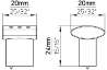 Afbeeldingen van Siro Meubelknop metaal - L 20mm/H 24mm/B 20mm - RVS effect 