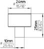 Afbeeldingen van Siro Meubelknop metaal - L 24mm/H 25mm/B 24mm antiek messing 