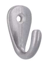 Afbeeldingen van Siro Kapstokhaak metaal - L 35mm/H 27mm/B 18mm - gepolijst aluminium 