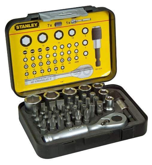 Afbeeldingen van STANLEY Bitset Expert Pro 1/4" - Ratelsleutel (40 delig) 1-13-906