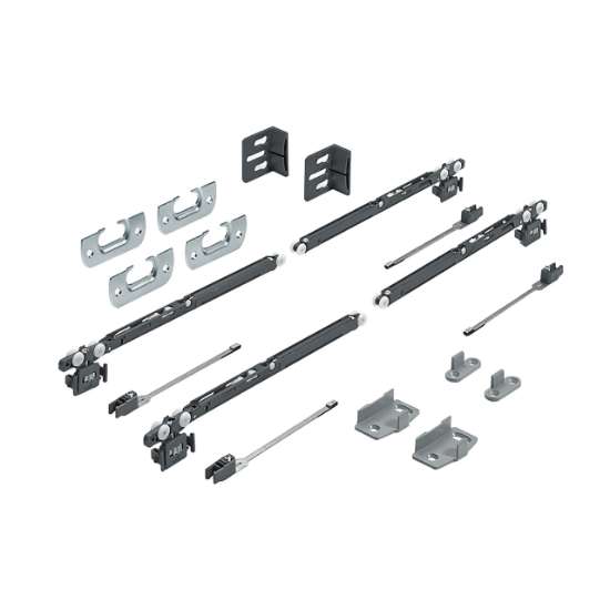 Afbeeldingen van Hettich SysLine S Set met Silent System sluitings- en openingsdemping