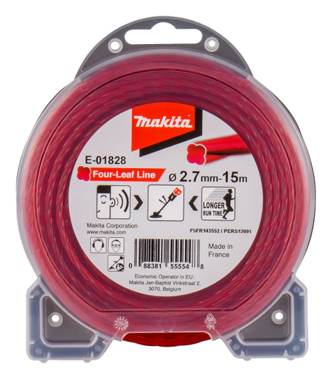 Afbeeldingen van Makita Maaidraad - 2,7mm x 15 meter - rood 