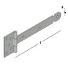 Afbeeldingen van GB kruisheng zwaar - 300x40x4mm - zink magnesium