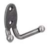 Afbeeldingen van Siro Kapstokhaak metaal - boorafstand 24mm/L 61mm/H 40mm/B 70mm - antiek tin 