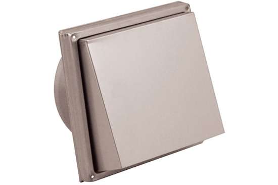 Afbeeldingen van RVS buitenrooster schuine kap Ø125mm