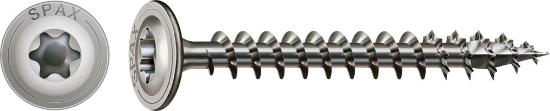 Afbeeldingen van Spax 8.0x50 T40 Constructieschroef - discuskop - RVS A2 Op=Op