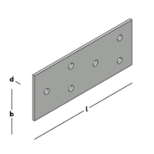 Afbeeldingen van GB koppelplaat - 40x100x2mm - sendzimir verzinkt