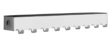 Afbeeldingen van Siro Haaklijst metaal - boorafstand 490mm/L 513mm/H 76mm/B 61mm chroom glanzend/zwart 