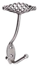 Afbeeldingen van Siro Kapstokhaak metaal - boorafstand 24mm/L 160mm/H 87mm/B 93mm - antiek tin 