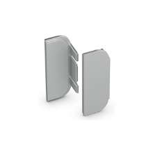 Afbeeldingen van Hettich Toebehoren Canis C eindkappen gesloten, set, B 23 mm, H 64 mm, Aluminiumkleurig
