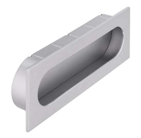 Afbeeldingen van Siro Schelpgreep metaal - L 125mm/H 16mm/B 45mm aluminium 