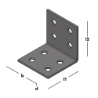 Afbeeldingen van GB versterkingshoek - 40x40mm 40x2mm - epoxycoating zwart