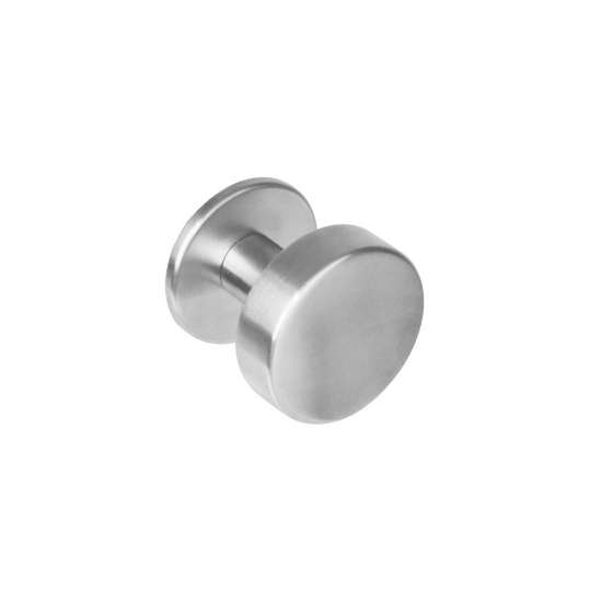 Afbeeldingen van INTERSTEEL Knop rond plat op rozet rvs geborsteld 2186