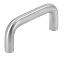 Afbeeldingen van Siro beugelgreep metaal - boorafstand 64mm/L 74mm/H 35mm/B 10mm RVS