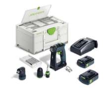 Afbeeldingen van Festool accu-schroefboormachine CXS 18-C 3,0-Set - 18V 2x3.0Ah accu - inclusief snellader en accessoires in Systainer