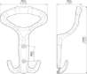 Afbeeldingen van Siro Kapstokhaak metaal - boorafstand 32mm/L 147mm/H 52mm/B 101mm - chroom glanzend 