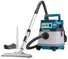 Afbeeldingen van Makita Stofzuiger met stofafzuigset DVC155LZX2 - 2x18v 15L opvangbak - voor nat/droog gebruik in doos 