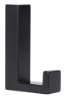 Afbeeldingen van Siro Kapstokhaak metaal - boorafstand 32mm/L 61mm/H 40mm/B 15mm mat zwart 
