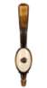 Afbeeldingen van Siro Kapstokhaak metaal - boorafstand 24mm/L 158mm/H 65mm/B 34mm antiek messing/ beige 