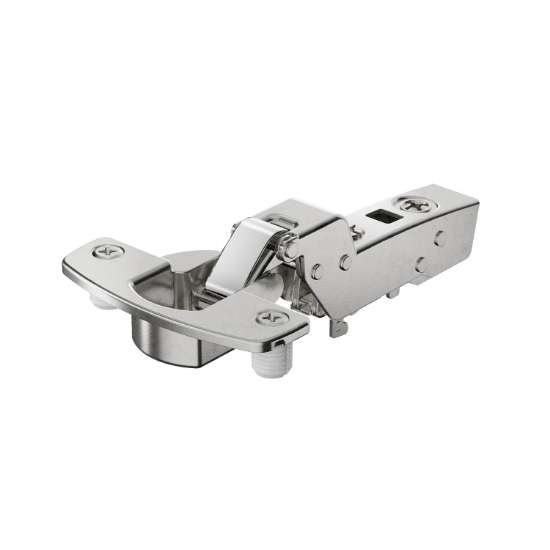 Afbeeldingen van Hettich Sensys scharnier voor dikke deuren, deurdikte tot 32 mm, met geïntegreerde demping (Sensys 8631i), vernikkeld, inliggend, Openingshoek  95°, snelmontage Flash (ø 10 x 11)