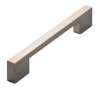 Afbeeldingen van Siro Meubelgreep metaal - boorafstand 128/160mm/L 185mm/H 30mm/B 13mm RVS effect 