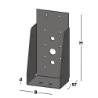 Afbeeldingen van GB balkdrager GBS-ZL - 71x146x1,5mm - epoxycoating zwart