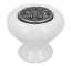 Afbeeldingen van Siro Meubelknop keramisch - L 39mm/H 31mm/B 39mm wit/antiek zilver 