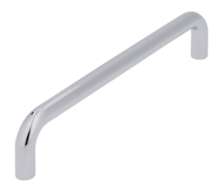 Afbeeldingen van Siro Meubelgreep metaal - boorafstand 128mm/L 136mm/H 27mm/B 8mm chroom glanzend 