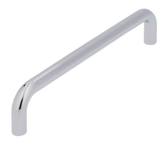 Afbeeldingen van Siro Meubelgreep metaal - boorafstand 128mm/L 136mm/H 27mm/B 8mm chroom glanzend 