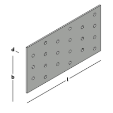Afbeeldingen van GB koppelplaat - 80x150x2mm - sendzimir verzinkt