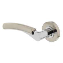 Afbeeldingen van INTERSTEEL Gatdeel links Bryan op rond rozet 7mm nokken chroom/nikkel mat 1700