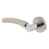 Afbeeldingen van INTERSTEEL Gatdeel links Bryan op rond rozet 7mm nokken chroom/nikkel mat 1700