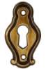 Afbeeldingen van Siro Sierschild metaal - boorafstand 31mm/L 46mm/H 3mm/B 26mm antiek messing 