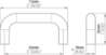 Afbeeldingen van Siro Meubelgreep kunststof - boorafstand 64mm/L 74mm/H 34mm/B 10mm wit 