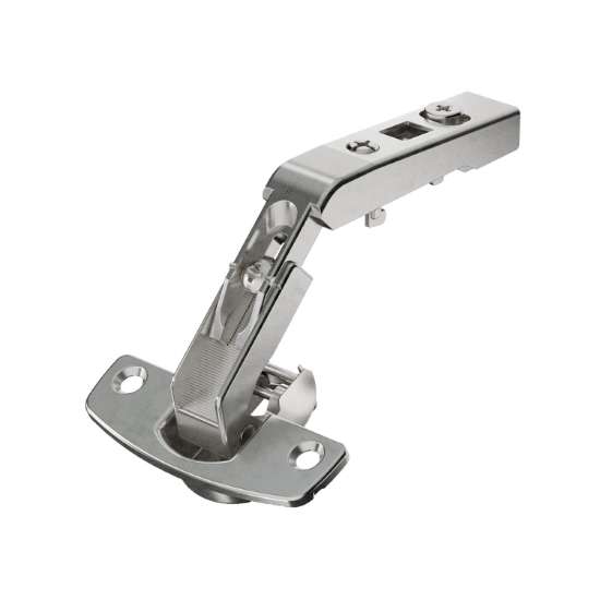 Afbeeldingen van Hettich Scharnier voor hoekkastvouwdeuren veerloos (Intermat 9930), vernikkeld, opliggend, Openingshoek 50° / 65°, TH-boorbeeld 52 x 5,5 mm, voor schroefbevestiging (-)