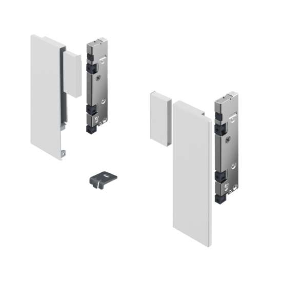 Afbeeldingen van Hettich AvanTech YOU Set verbinder voor vorm te geven inliggend front, gebruik met inlay-ladezijwand, systeemhoogte  187,  wit