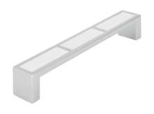 Afbeeldingen van Siro Meubelgreep metaal - boorafstand 128mm/L 136mm/H 22mm/B 20mm chroom glanzend/wit 