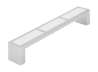 Afbeeldingen van Siro Meubelgreep metaal - boorafstand 128mm/L 136mm/H 22mm/B 20mm chroom glanzend/wit 