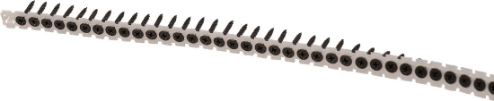 Afbeeldingen van Kelfort snelbouwschroef - 3.5x25mm - zwart gefosfateerd fijn draad op band 1000 stuks 