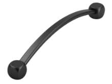 Afbeeldingen van Siro Meubelgreep metaal - boorafstand 96mm/L 105mm/H 17mm/B 10mm mat zwart chroom 