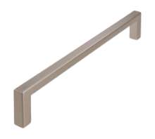 Afbeeldingen van Siro Meubelgreep metaal - boorafstand 160mm/L 168mm/H 28mm/B 8mm RVS effect 