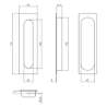 Afbeeldingen van INTERSTEEL Schuifdeurkom rechthoek 170x50mm blind rvs geborsteld 4476