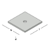 Afbeeldingen van GB Volgplaat M12 100x100 6 Thermisch Verzinkt