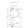 Afbeeldingen van INTERSTEEL Sluitplaat 127x23x1,5mm tbv 55pc SKG sluitkom afgerond met korte lip, DIN links rvs 9508