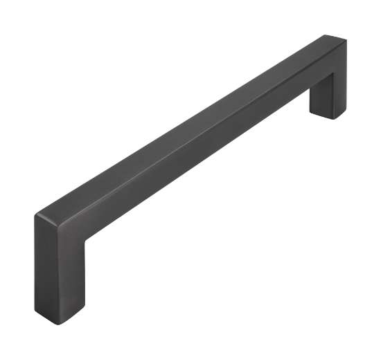 Afbeeldingen van Siro Meubelgreep metaal - boorafstand 160mm/L 172mm/H 35mm/B 12mm grafiet zwart licht 
