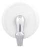 Afbeeldingen van Siro Haak keramisch - L 59mm/H 41mm/B 50mm zelfklevend wit/chroom 